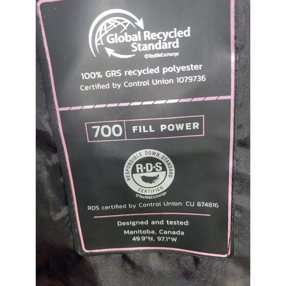 Mondetta Outdoor Project Mid-Length Down Puffer Hooded Jacket Black Women Large - Picture 9 of 9